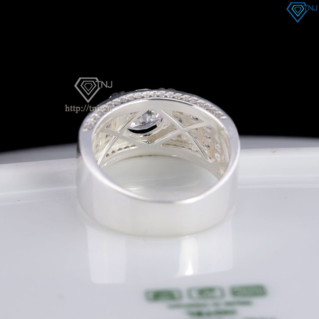 Nhẫn nam bạc đính đá chìm sang trọng NNA0899