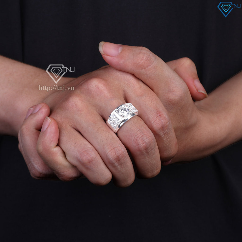 Nhẫn nam bạc cách điệu Hà Nội NNA0900