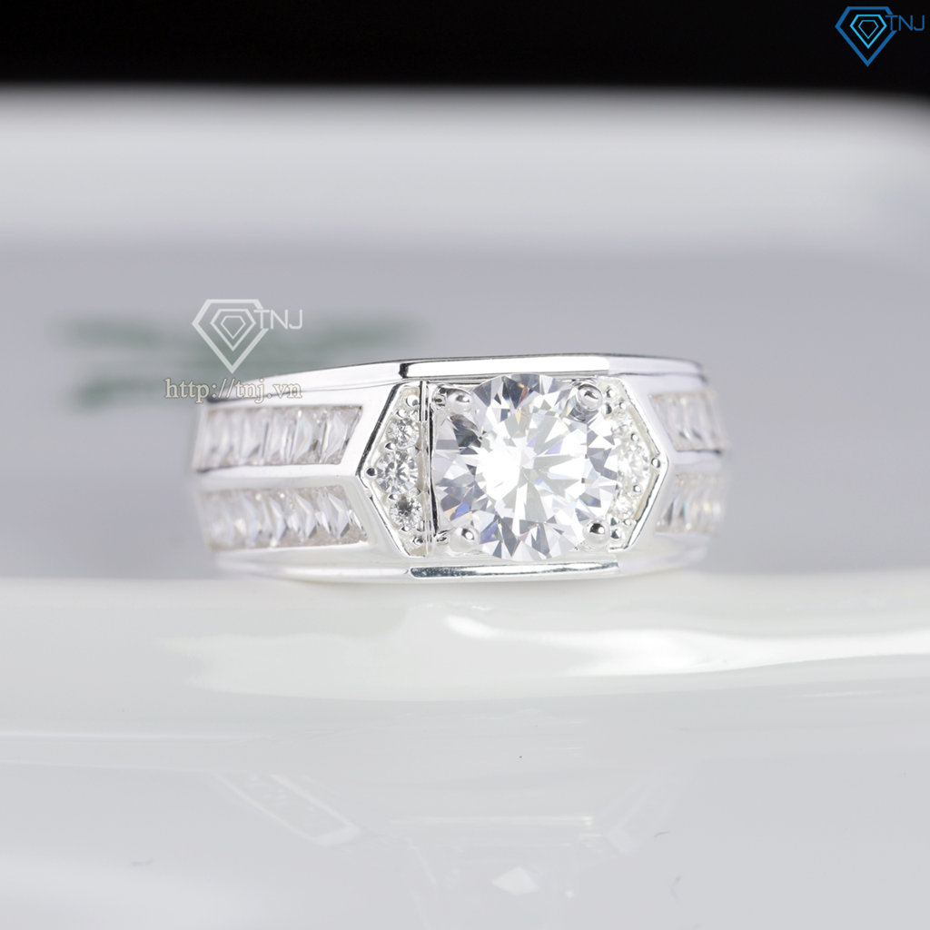 Nhẫn bạc nam đẹp đính đá NNA0903