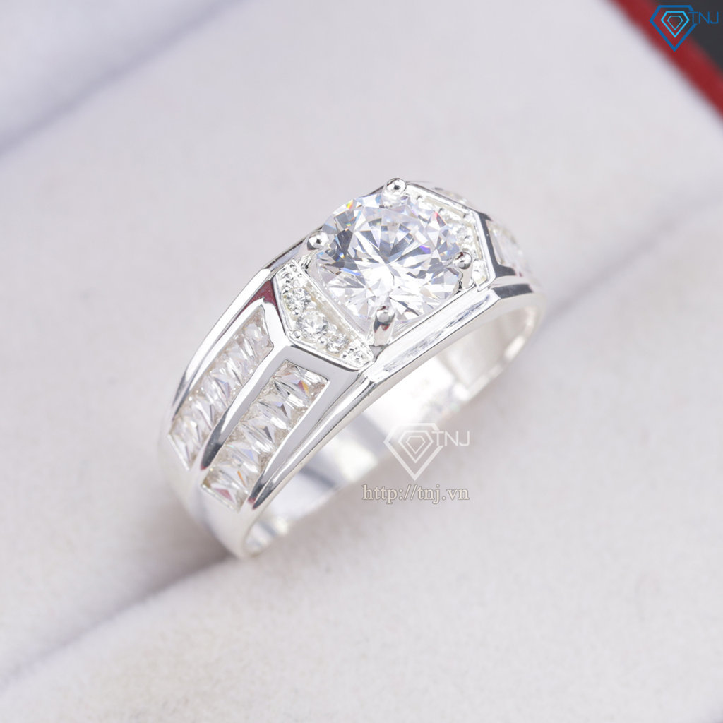 Nhẫn bạc nam đẹp đính đá NNA0903