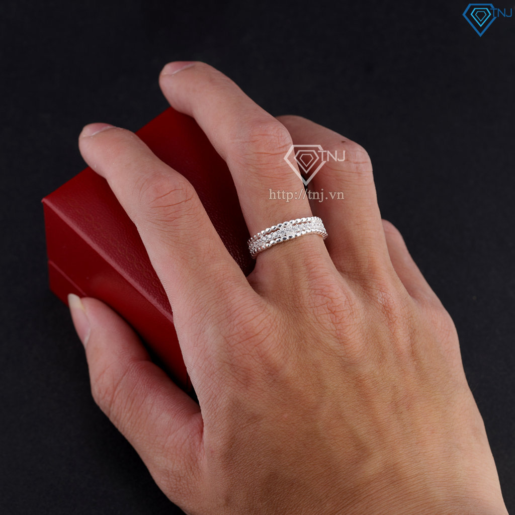 Nhẫn nam bạc dạng tròn giá rẻ NNA0904