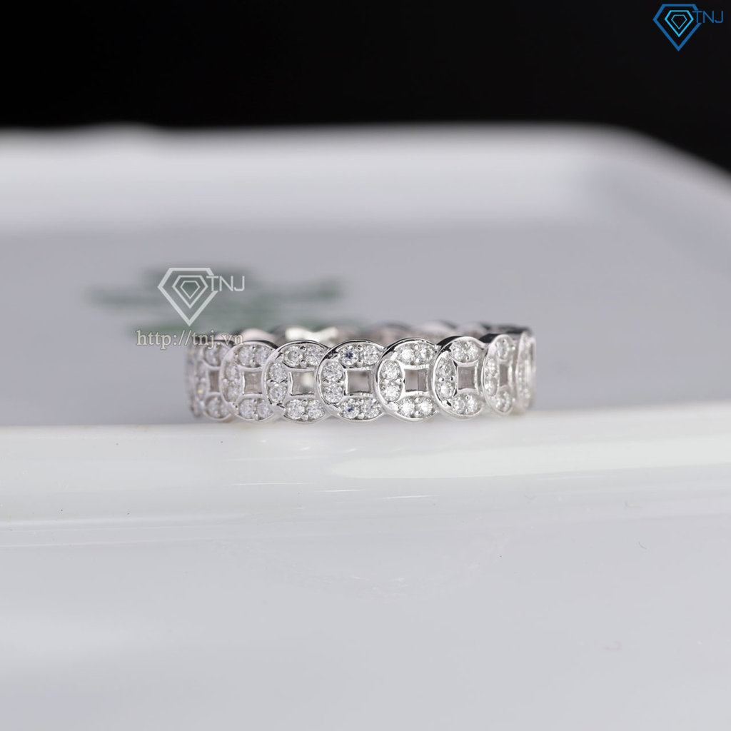 Nhẫn nam kim tiền đính full kim cương Moissanite NNAM0250