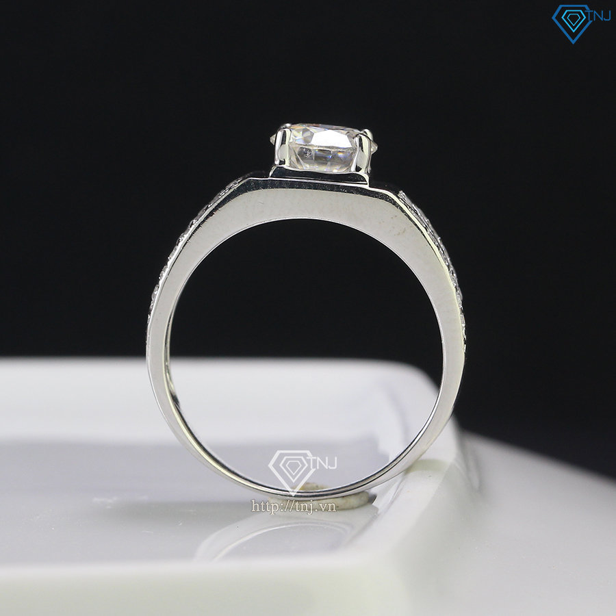 Nhẫn nam giá rẻ đính kim cương nhân tạo 7.0mm - Kiểm định GRA NNAM0072