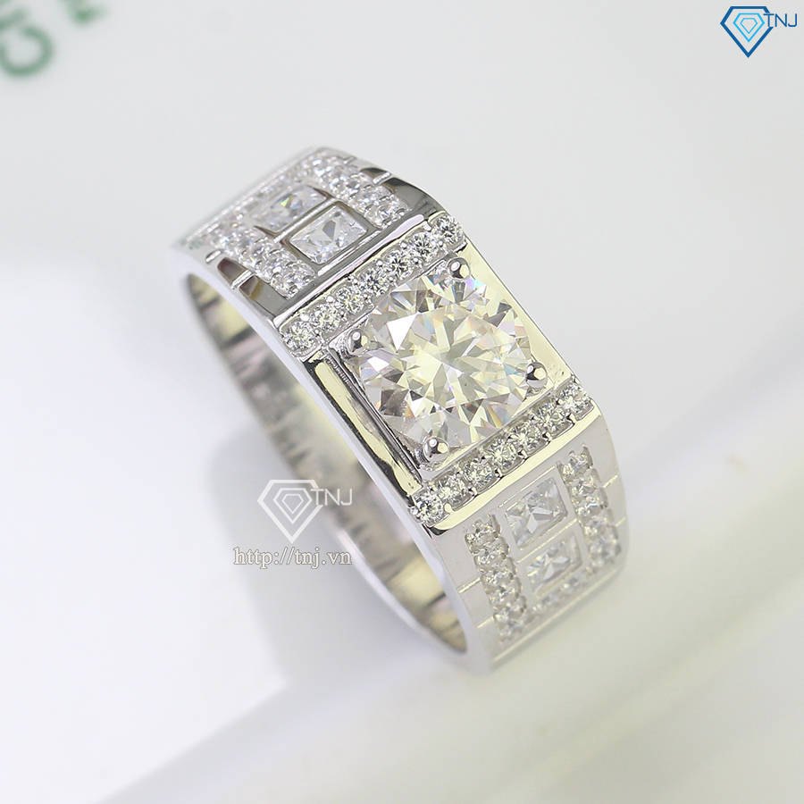 Nhẫn nam đơn giản đính kim cương nhân tạo 7.0mm - Kiểm định GRA NNAM0138