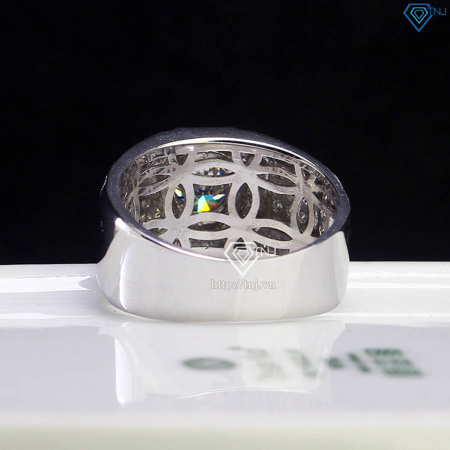 Nhẫn nam đính full kim cương Moissanite chìm 7.0mm - Kiểm định GRA NNAM0140