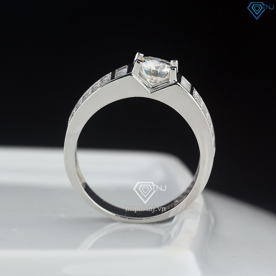 Nhẫn nam đính kim cương Moissanite 6.5mm - Kiểm định GRA NNAM0220