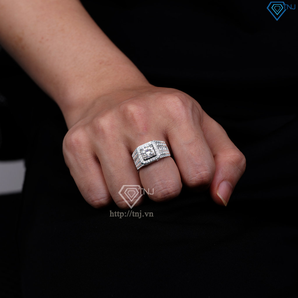 Nhẫn nam Moissanite đẹp 7.0mm - Kiểm định GRA NNAM0225