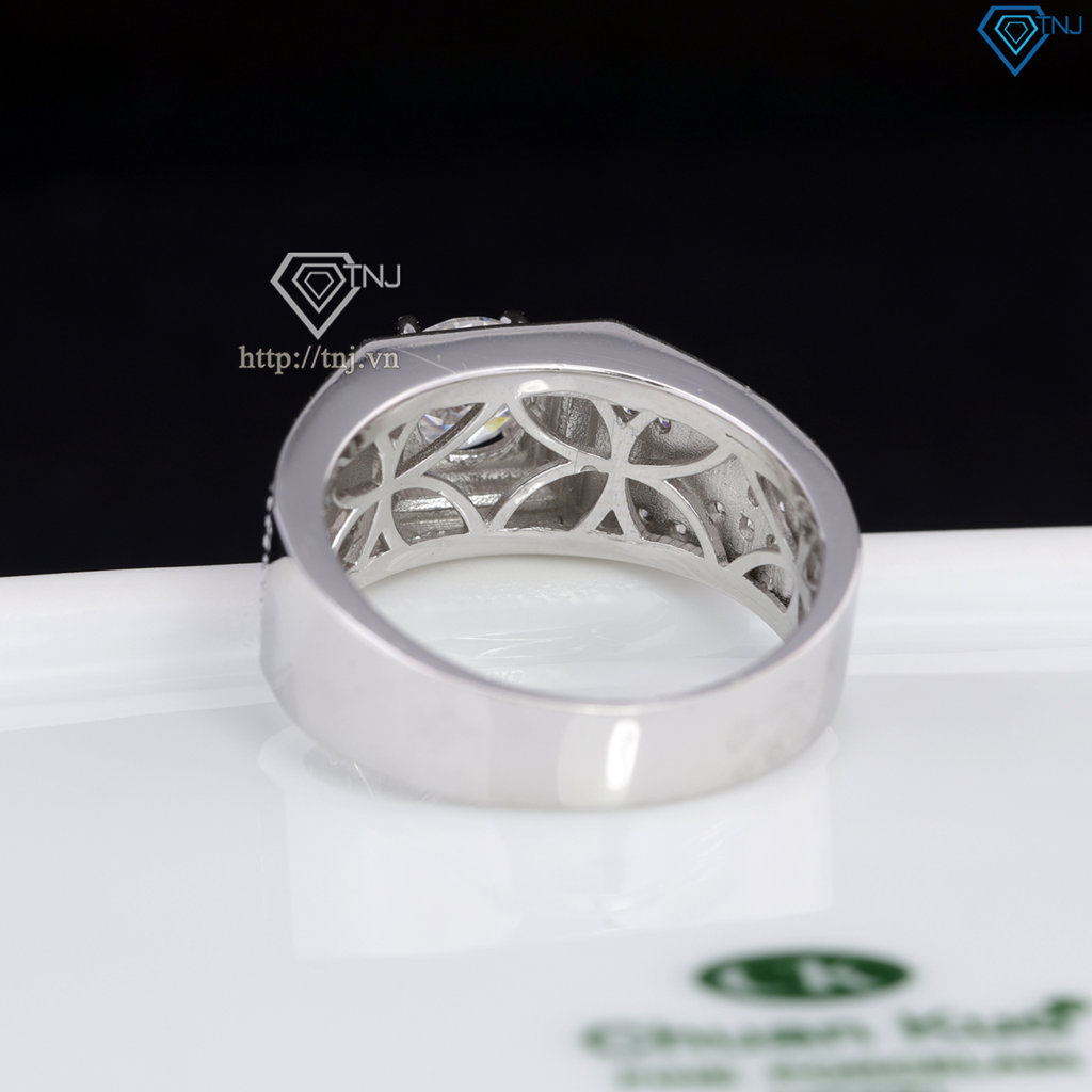 Nhẫn nam đơn giản đính kim cương nhân tạo 6.0mm - Kiểm định GRA NNAM0231