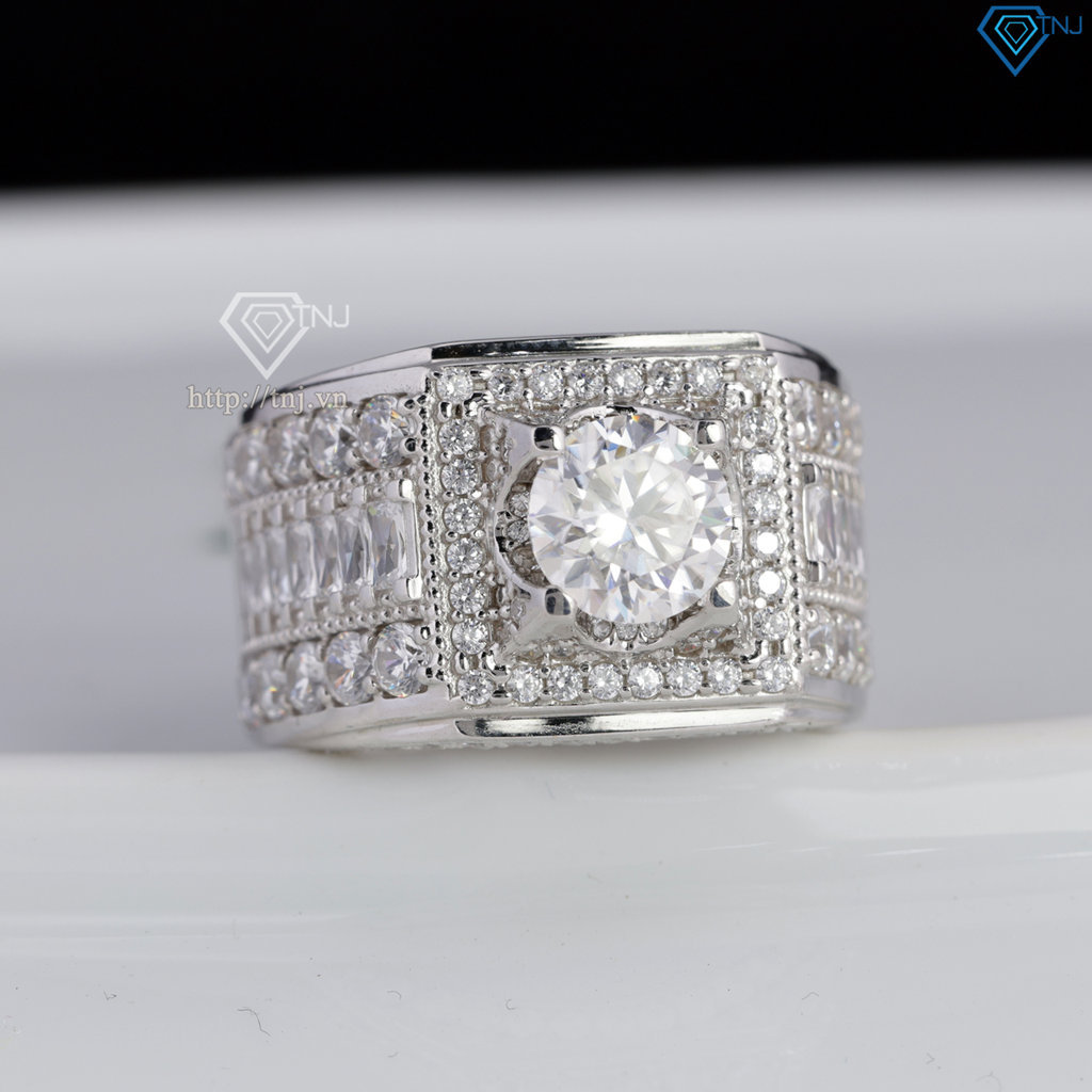 Nhẫn kim cương Moissanite nam cao cấp 7.0mm - Kiểm định GRA NNAM0237