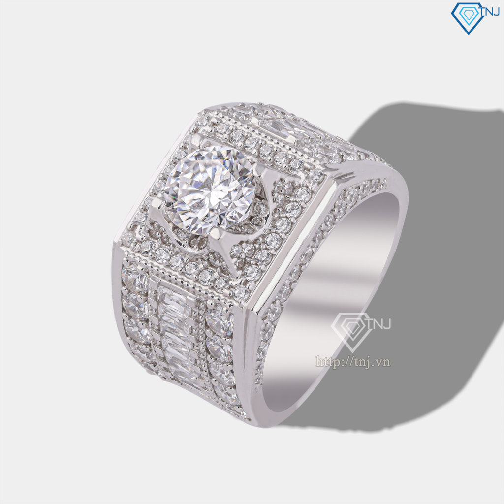 Nhẫn kim cương Moissanite nam cao cấp 7.0mm - Kiểm định GRA NNAM0237
