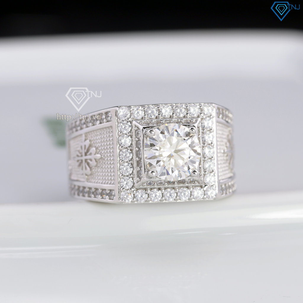 Nhẫn nam Patek Philippe đính kim cương Moissanite cao cấp 7.0mm - Kiểm định GRA NNAM0242