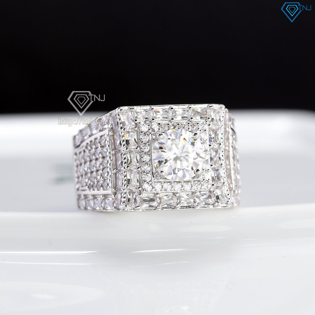 Nhẫn kim cương Moissanite nam cao cấp 7.0mm - Kiểm định GRA NNAM0247