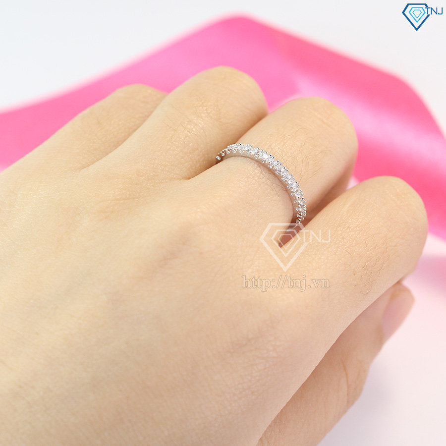 Nhẫn bạc nữ bản nhỏ đẹp giá rẻ NN0185