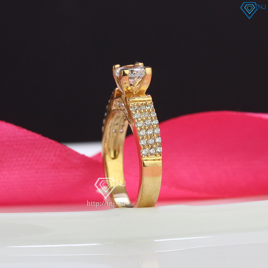 Nhẫn bạc nữ xi mạ vàng hồng NN0231