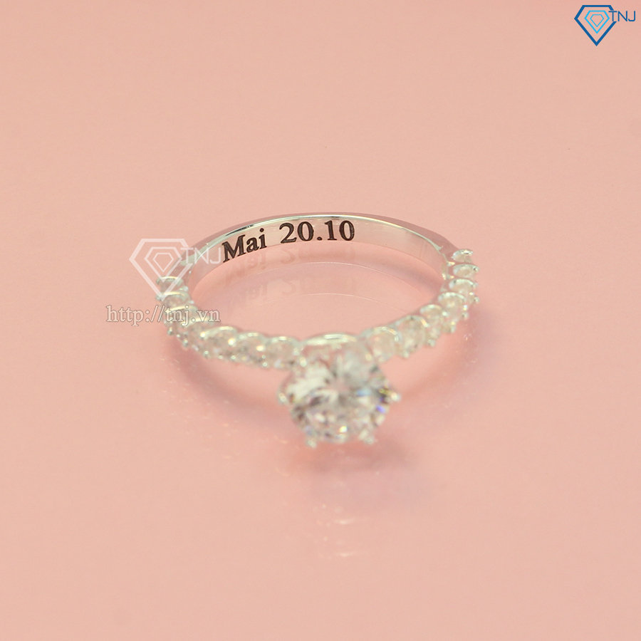 Nhẫn bạc nữ cá tính đính đá NN0288