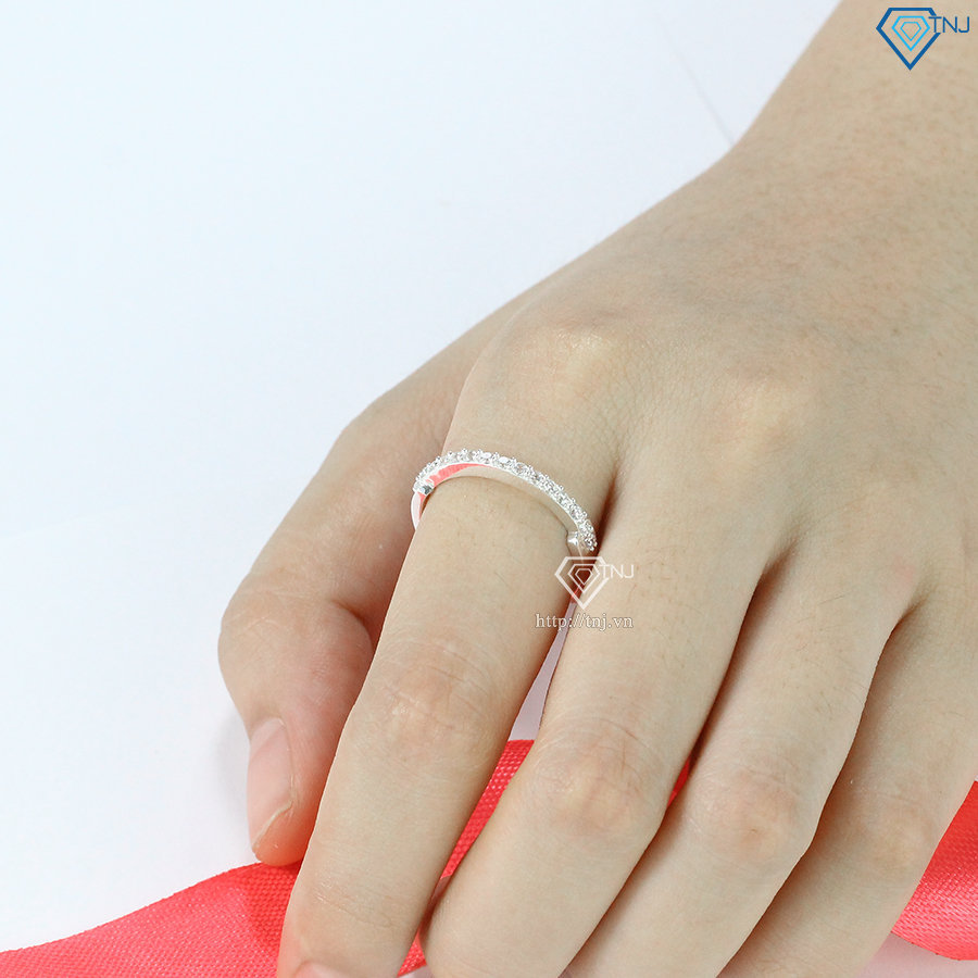 Nhẫn bạc nữ đơn giản khắc tên NN0336