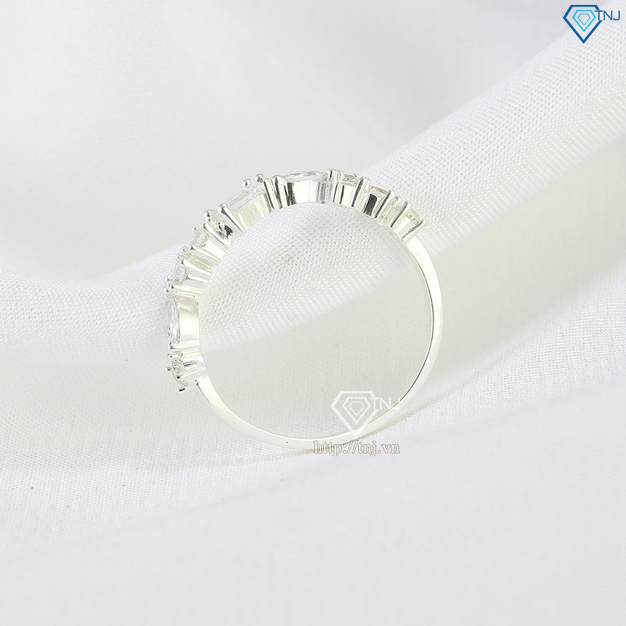 Nhẫn bạc nữ mặt đá chữ nhật đẹp NN0402