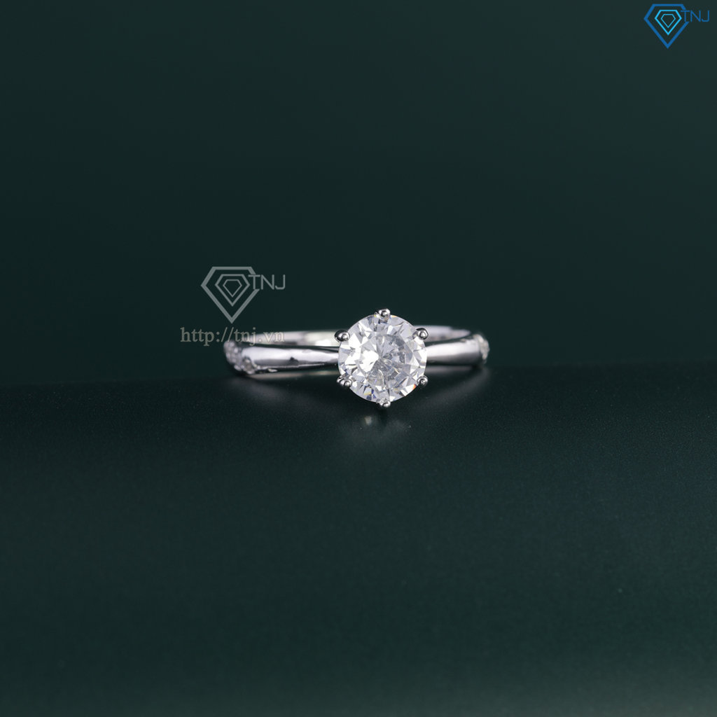 Nhẫn bạc nữ đơn giản giá rẻ xi kim NN0417-XK