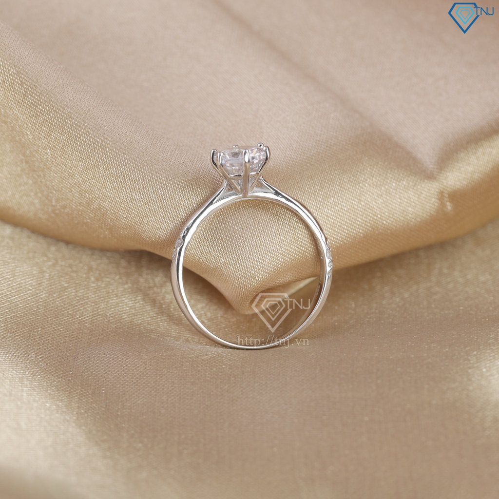 Nhẫn bạc nữ đơn giản giá rẻ xi kim NN0417-XK