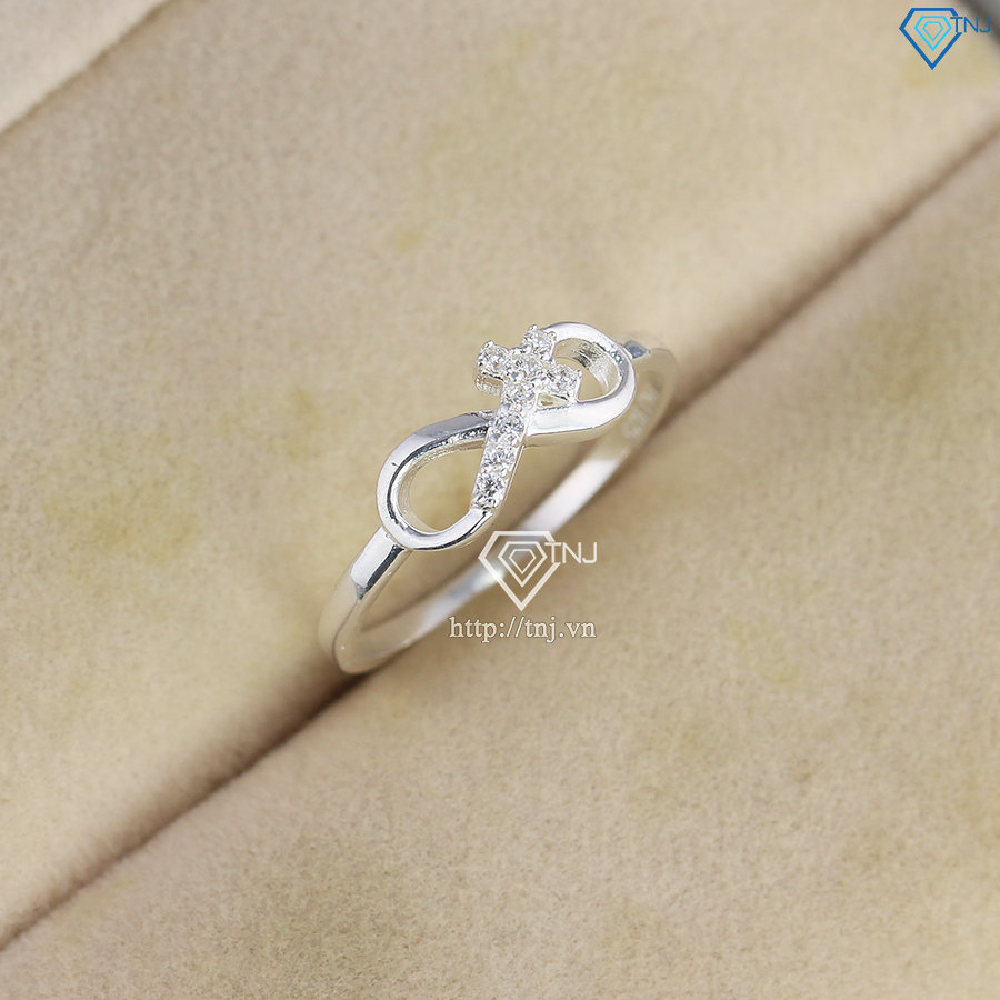 Nhẫn bạc nữ vô cực thánh giá NN0497