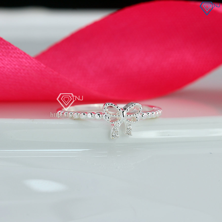 Nhẫn bạc nữ hình chiếc nơ giá rẻ NN0499
