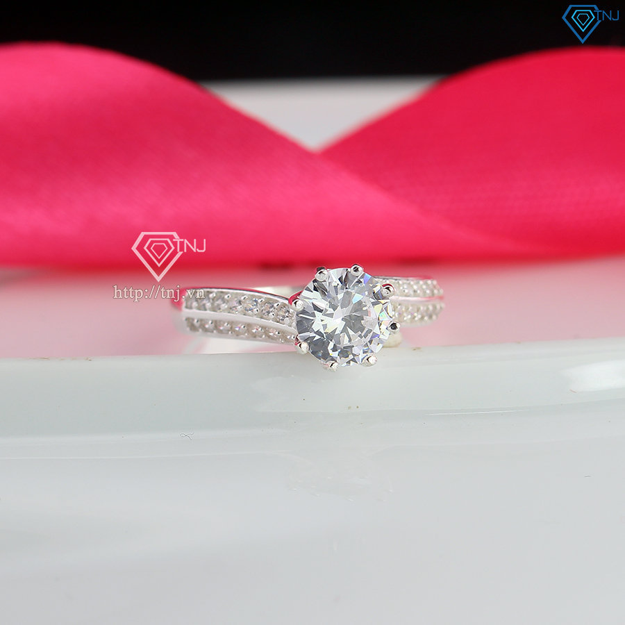 Nhẫn bạc nữ đính đá trắng đẹp NN0501
