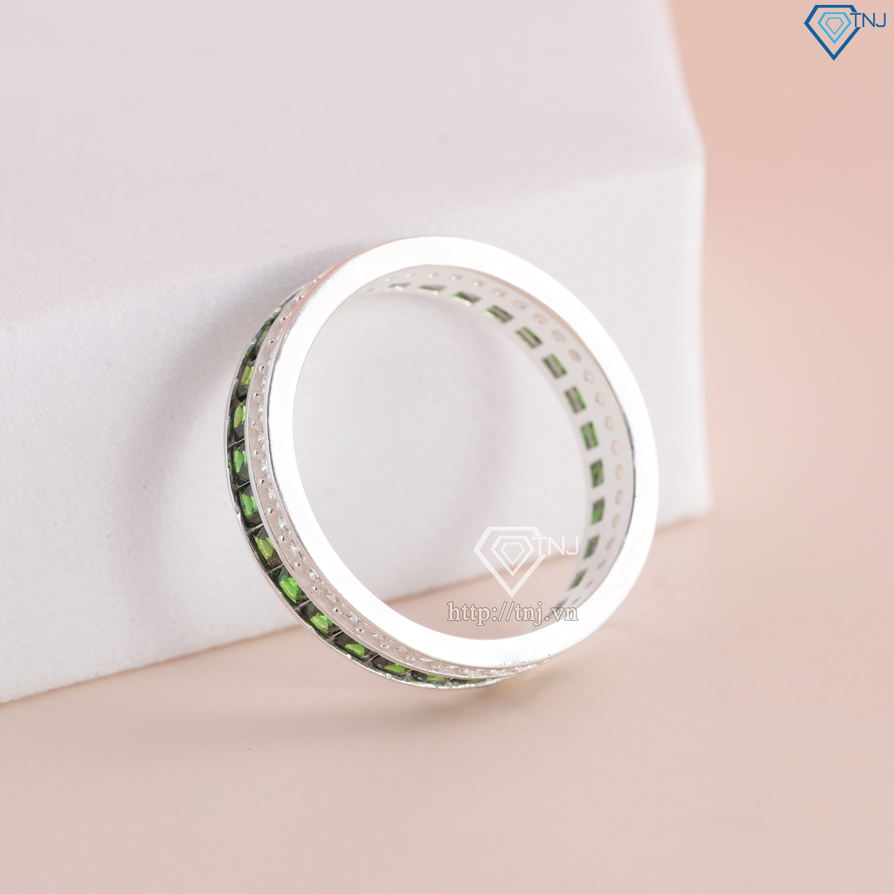 Nhẫn bạc nữ 925 đính đá hai màu đẹp NN0517