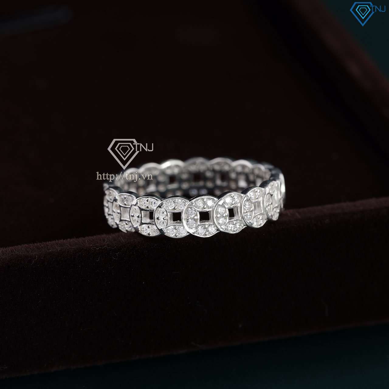 Nhẫn bạc nữ kim tiền đính đá đẹp NN0522