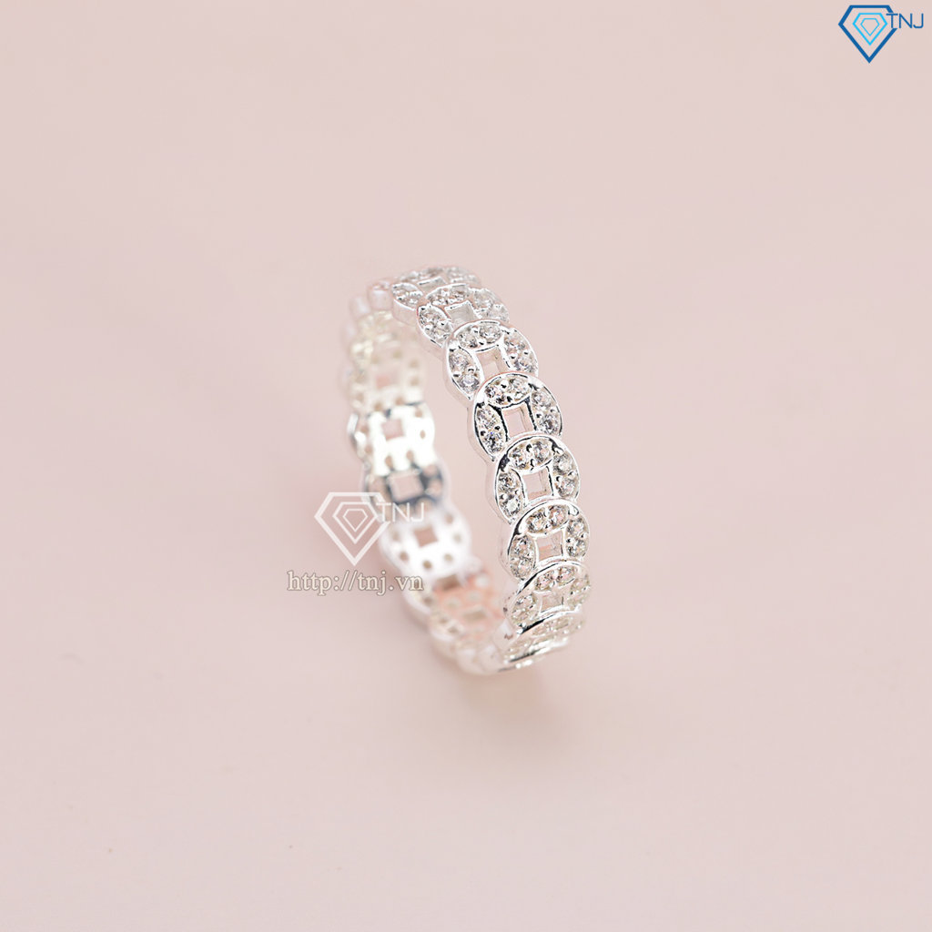Nhẫn bạc nữ kim tiền đính đá đẹp NN0522