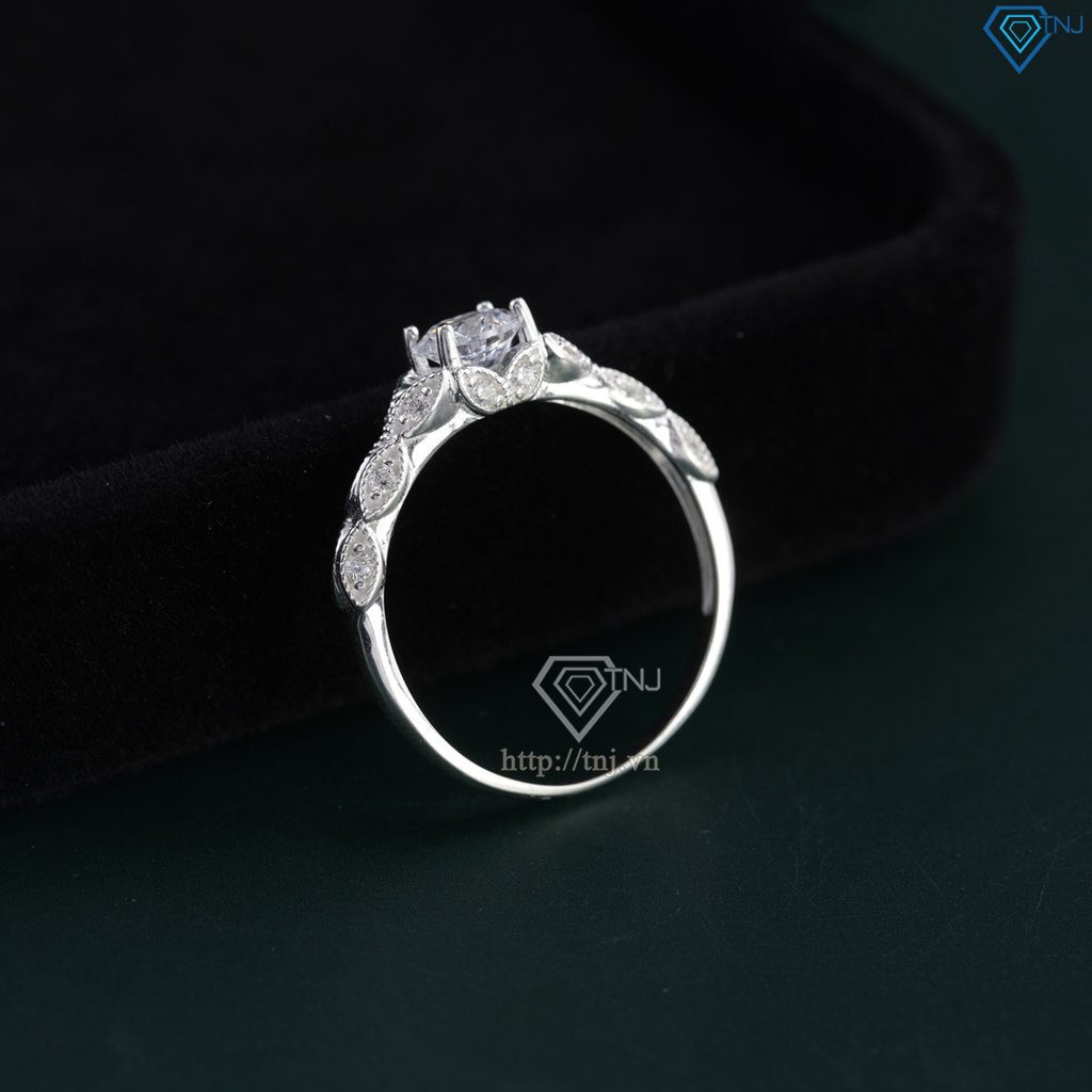 Nhẫn bạc nữ bản nhỏ đính đá đẹp NN0523