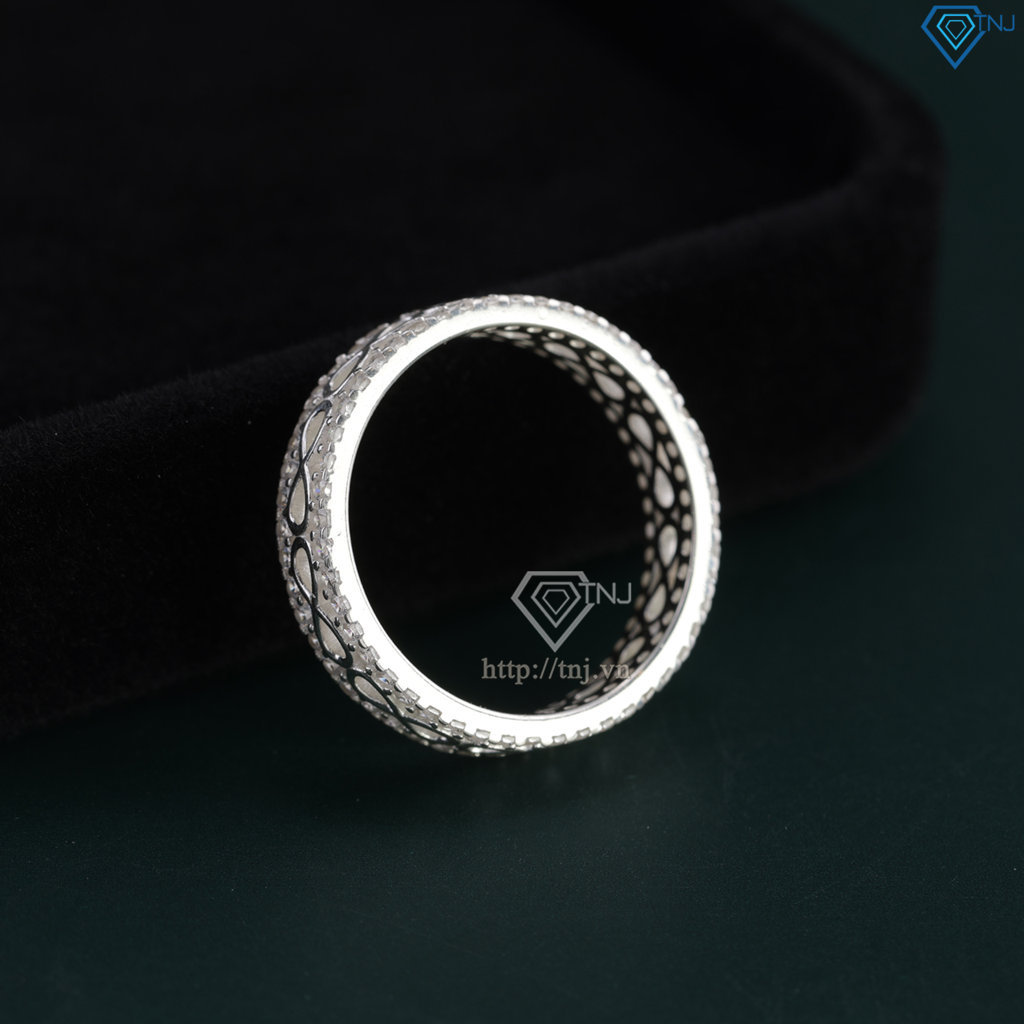 Nhẫn bạc nữ hình vô cực đính đá NN0527