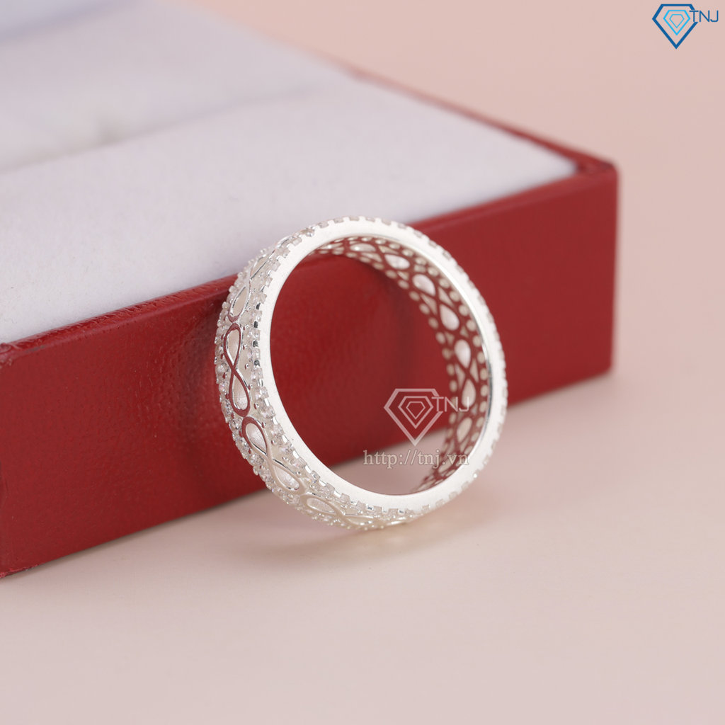 Nhẫn bạc nữ hình vô cực đính đá NN0527