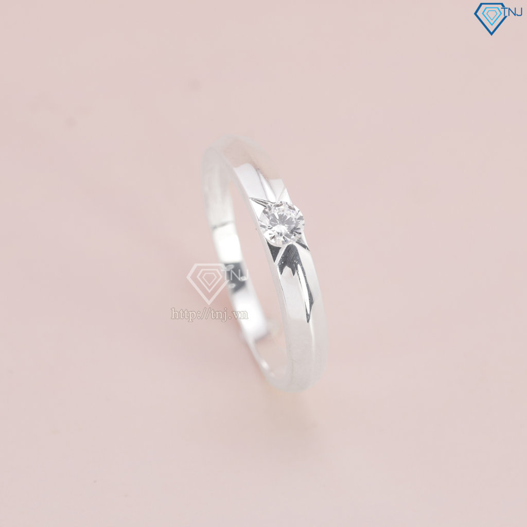 Nhẫn bạc nữ đơn giản đính đá NN0528