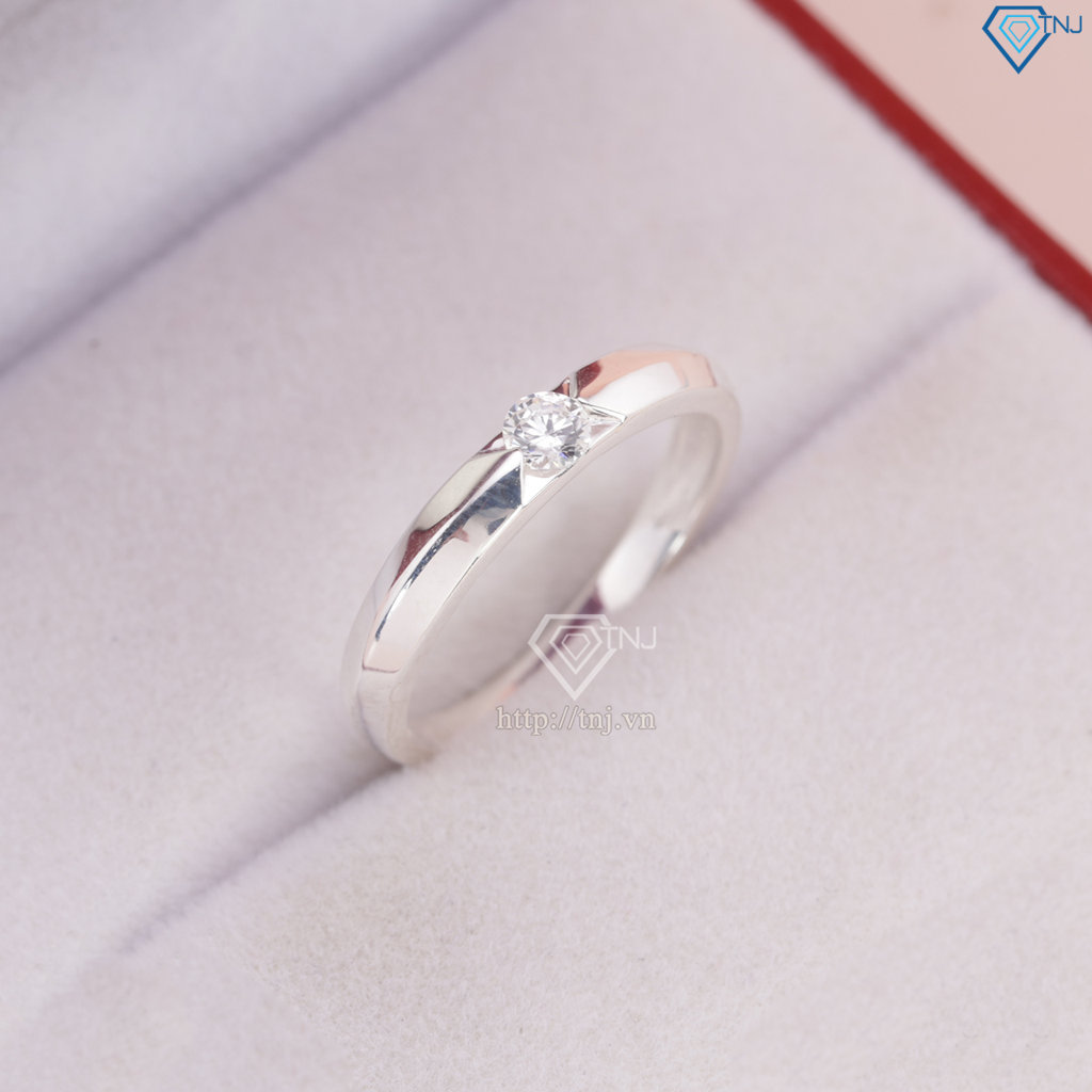 Nhẫn bạc nữ đơn giản đính đá NN0528