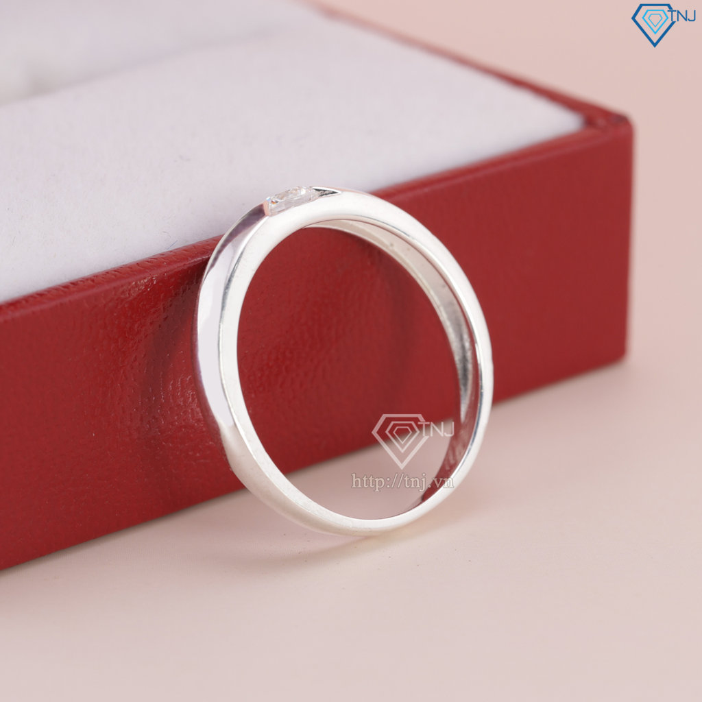 Nhẫn bạc nữ đơn giản đính đá NN0528