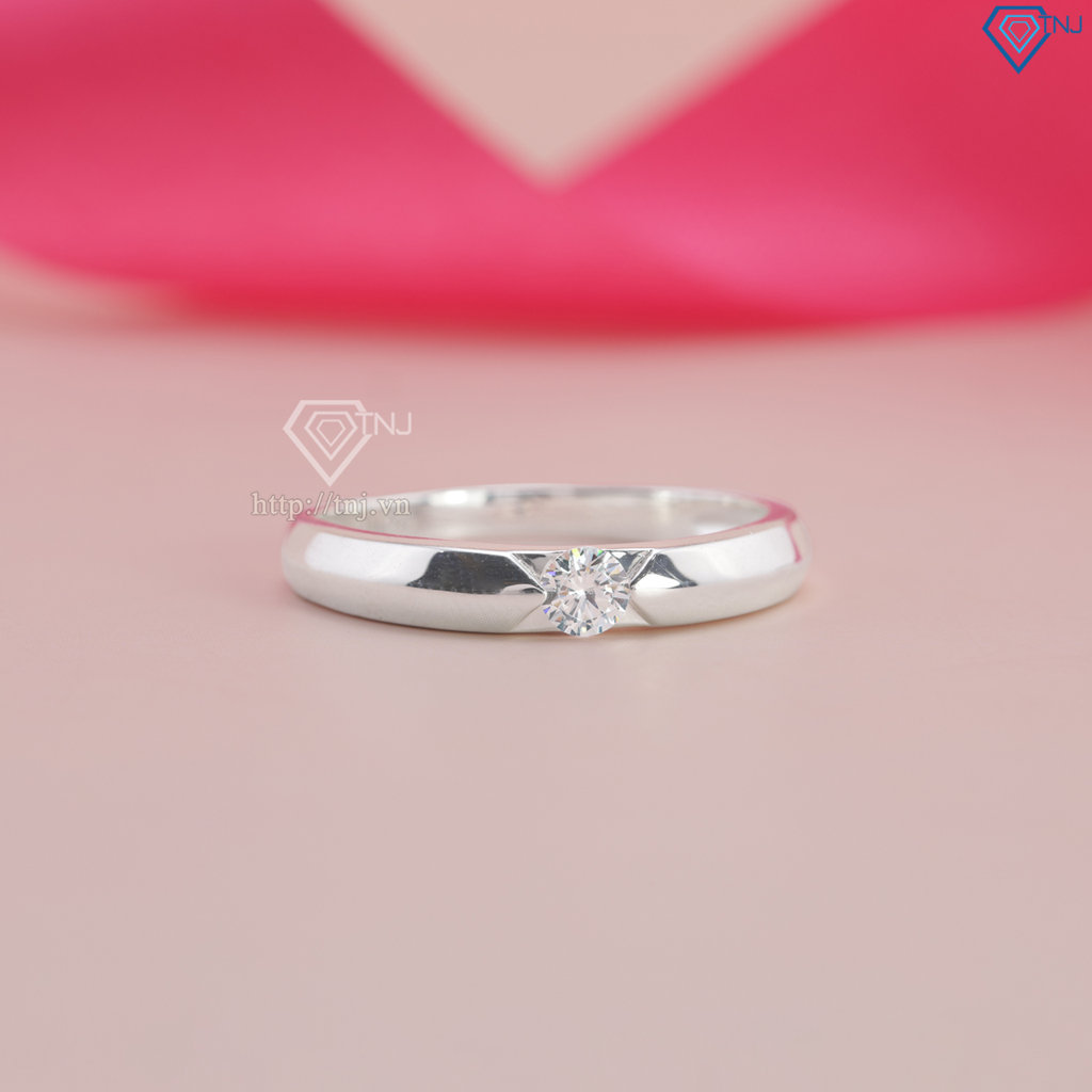 Nhẫn bạc nữ đơn giản đính đá NN0528