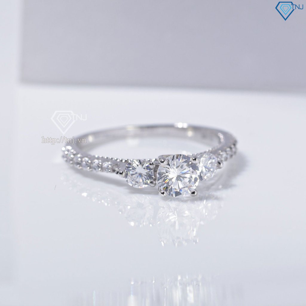 Nhẫn bạc nữ xi kim đính đá NN0533