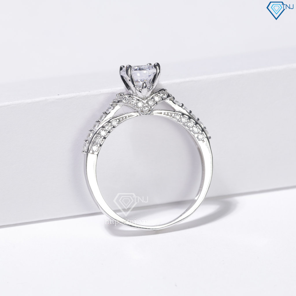 Nhẫn bạc nữ 925 xi kim đính đá sang trọng NN0541