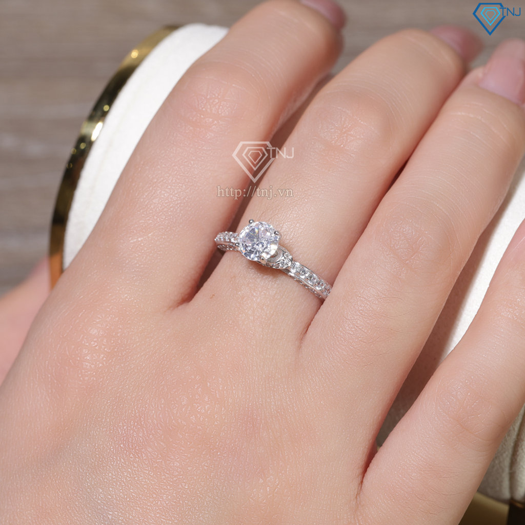 Nhẫn bạc nữ 925 xi kim đính đá sang trọng NN0541