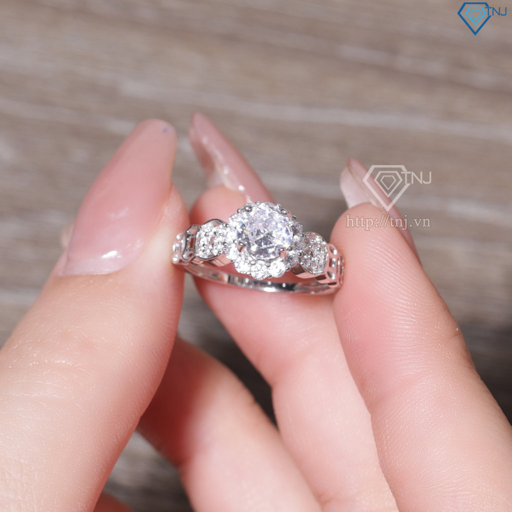 Nhẫn bạc nữ kim tiền xi kim bản nhỏ NN0543