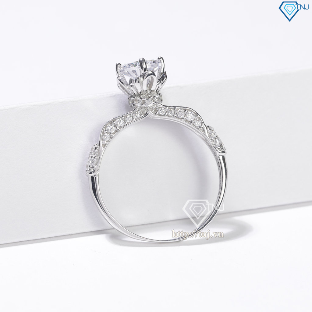 Nhẫn bạc nữ 925 xi kim đính đá sang trọng NN0545