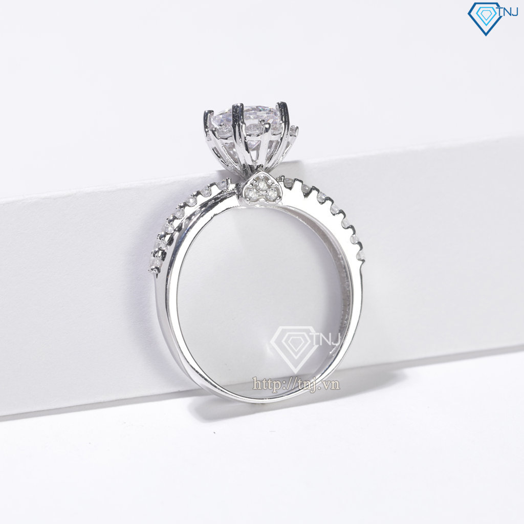 Nhẫn bạc nữ xi kim đính đá đẹp NN0546