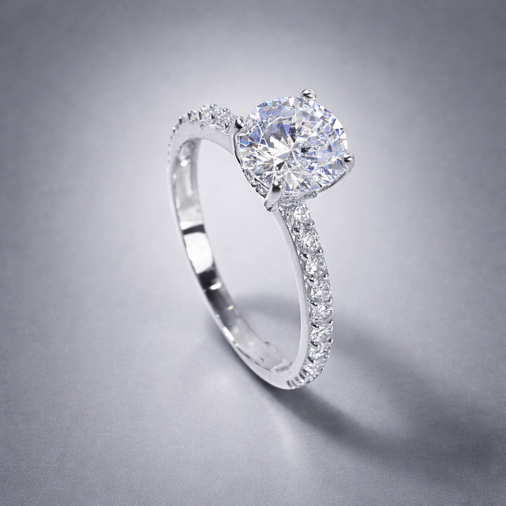 Nhẫn bạc nữ xi kim đính đá đẹp NN0551-XK