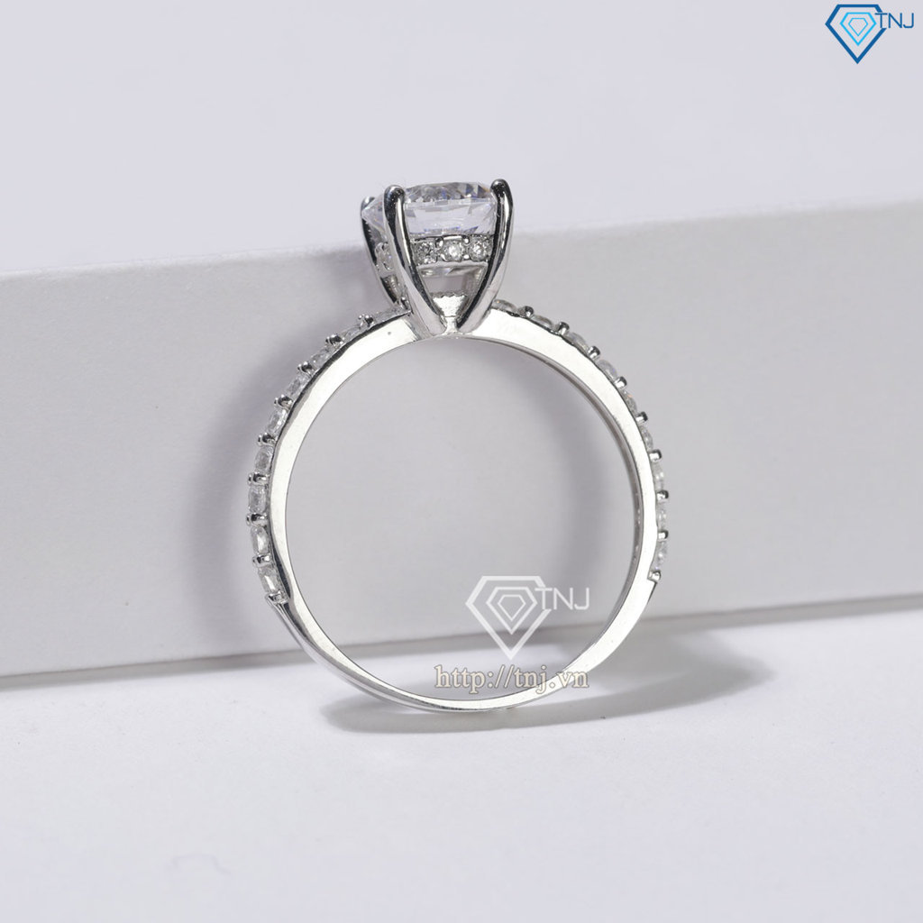 Nhẫn bạc nữ xi kim đính đá đẹp NN0551-XK