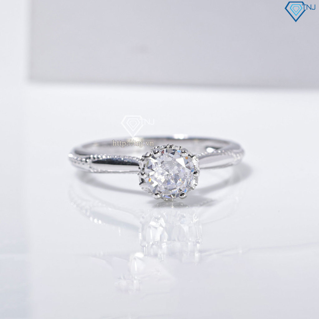 Nhẫn bạc nữ  hoàng xi kim đính đá đẹp NN0555-XK