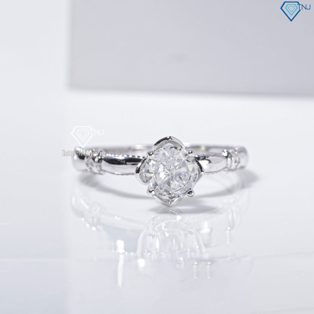 Nhẫn bạc nữ hình bông hoa xi kim NN0557-XK