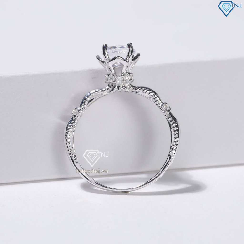 Nhẫn bạc nữ hình bông hoa xi kim NN0557-XK