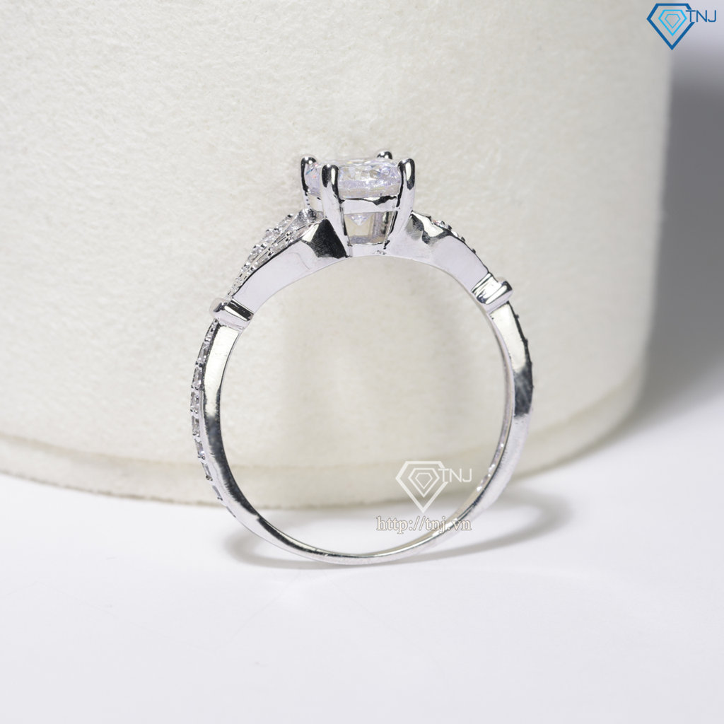 Nhẫn bạc nữ xi kim hoạ tiết chiếc lá NN0563-XK