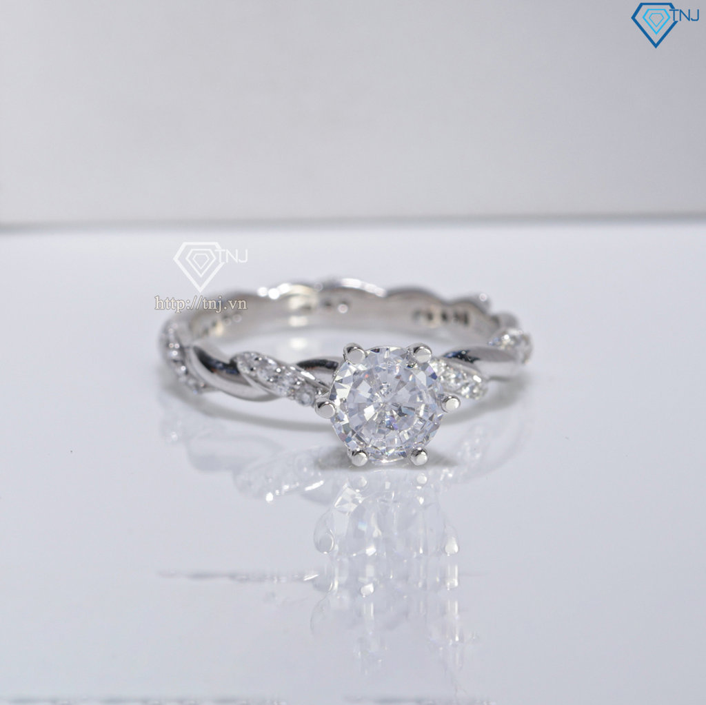 Nhẫn bạc nữ dạng xoắn xi kim NN0572-XK