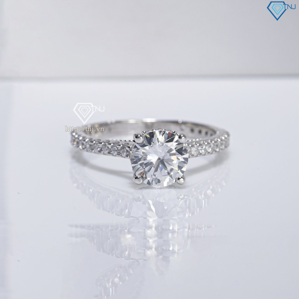 Nhẫn bạc nữ xi kim sang trọng đẹp NN0573-XK